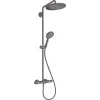 Душевая система Hansgrohe Croma Select S Showerpipe 280 1jet с термостатом черный матовый/хром- Фото 1